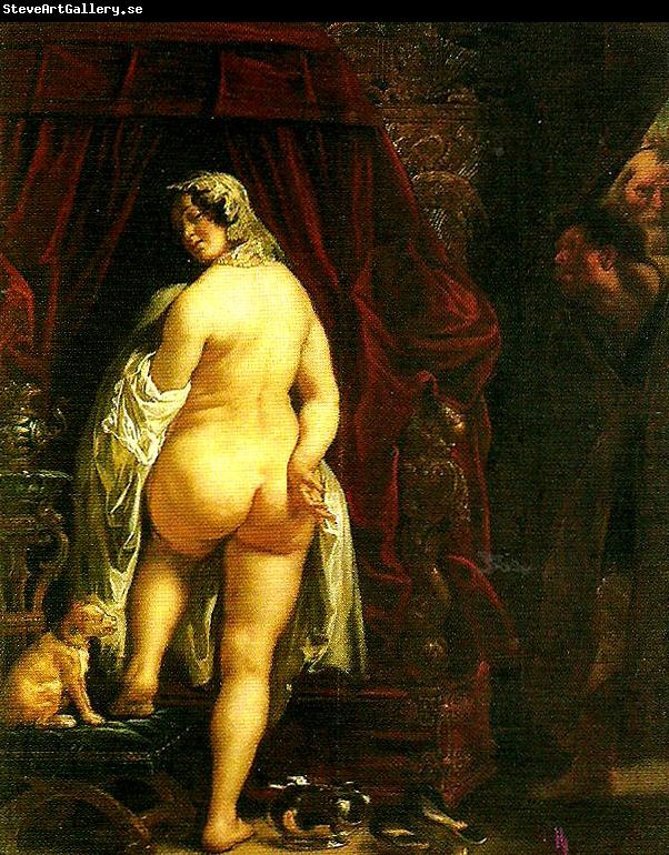 Jacob Jordaens konung kandaules av lydien visar sin gemal for gyges